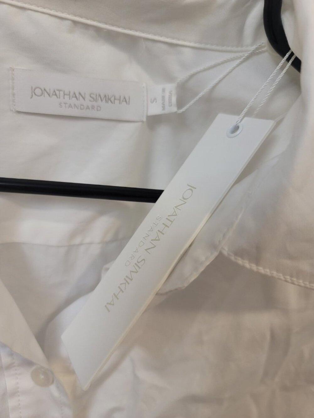 SIMKHAI Colbi Mini Shirt Dress S New NWT White - Picture 7 of 11